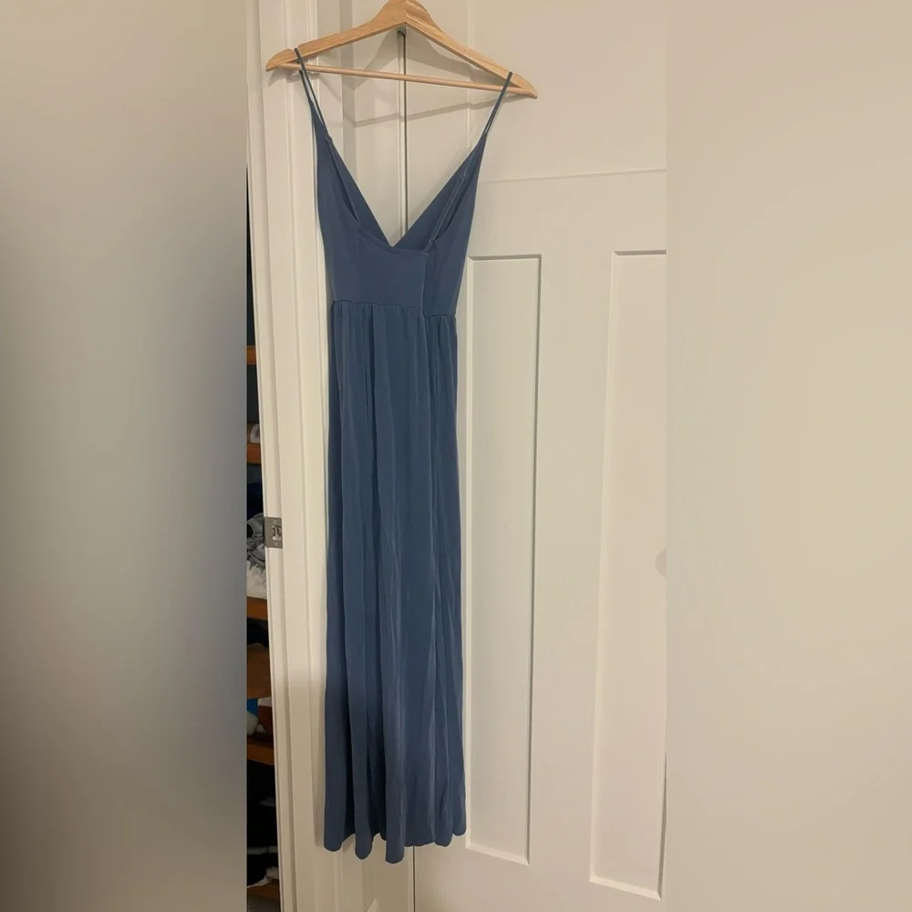 UO Blue Molly Cupro Culotte Jumpsuit - Picture 5 of 5